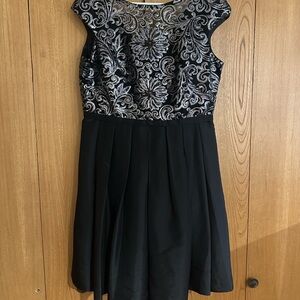 Calvin Klein Cocktail Dress - Silver Sequin Embroidery